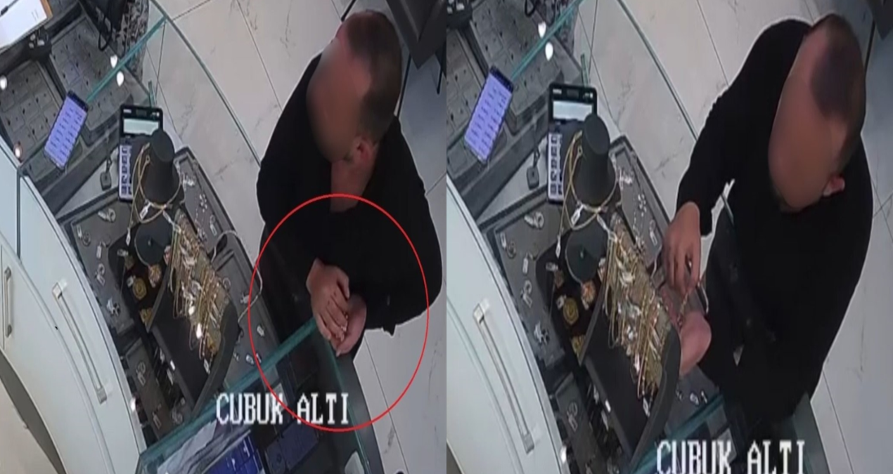 Kuyumcu dukkaninda altin kolye hirsizligi kamerada 7UcMarcm